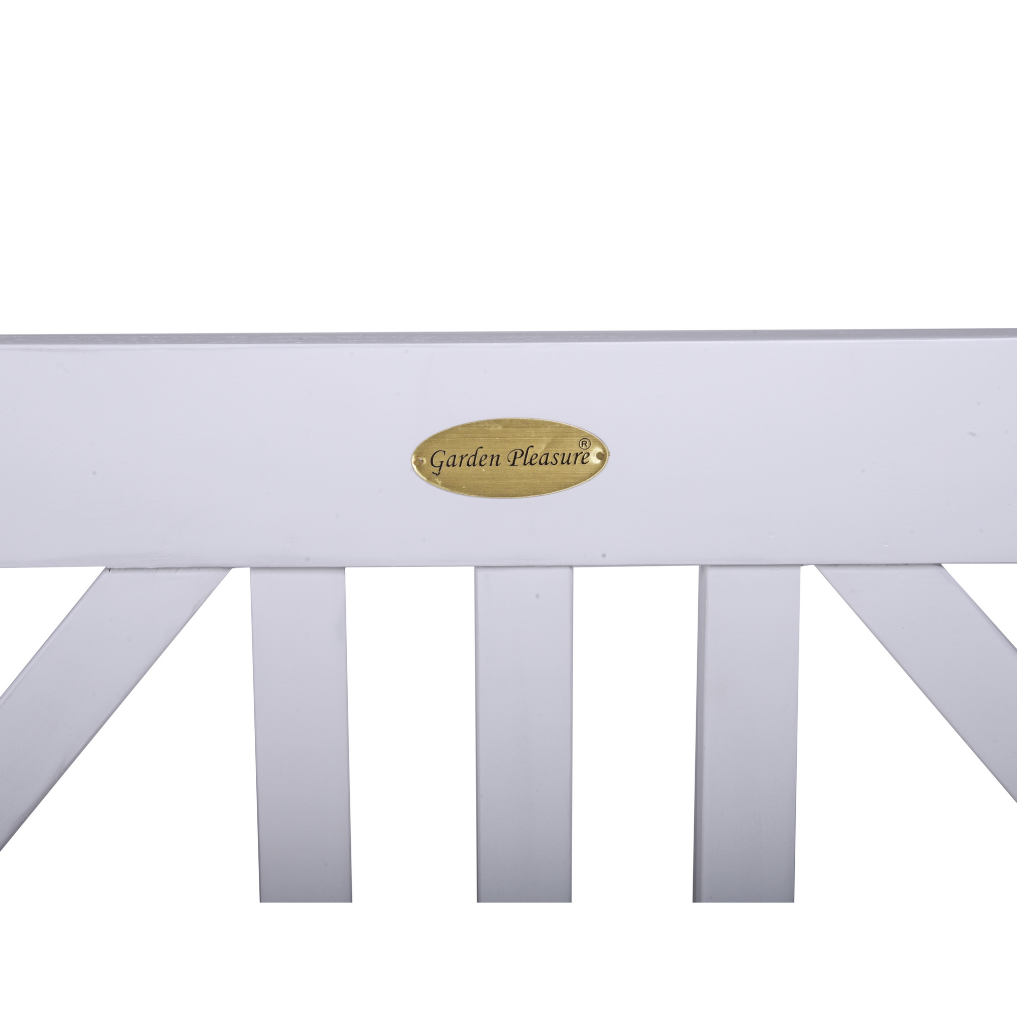 Gartenbank 'Malmö' 2-Sitzer Eukalyptusholz weiß 120 x 89 x 59 cm