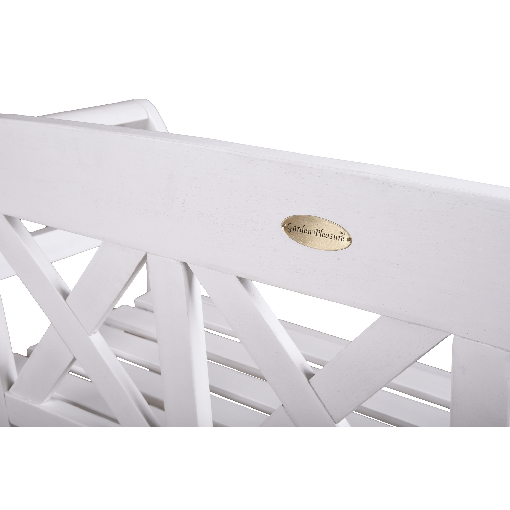 Gartenbank 'Vancouver' 2-Sitzer Eukalyptusholz weiß 51 x 80 x 128 cm