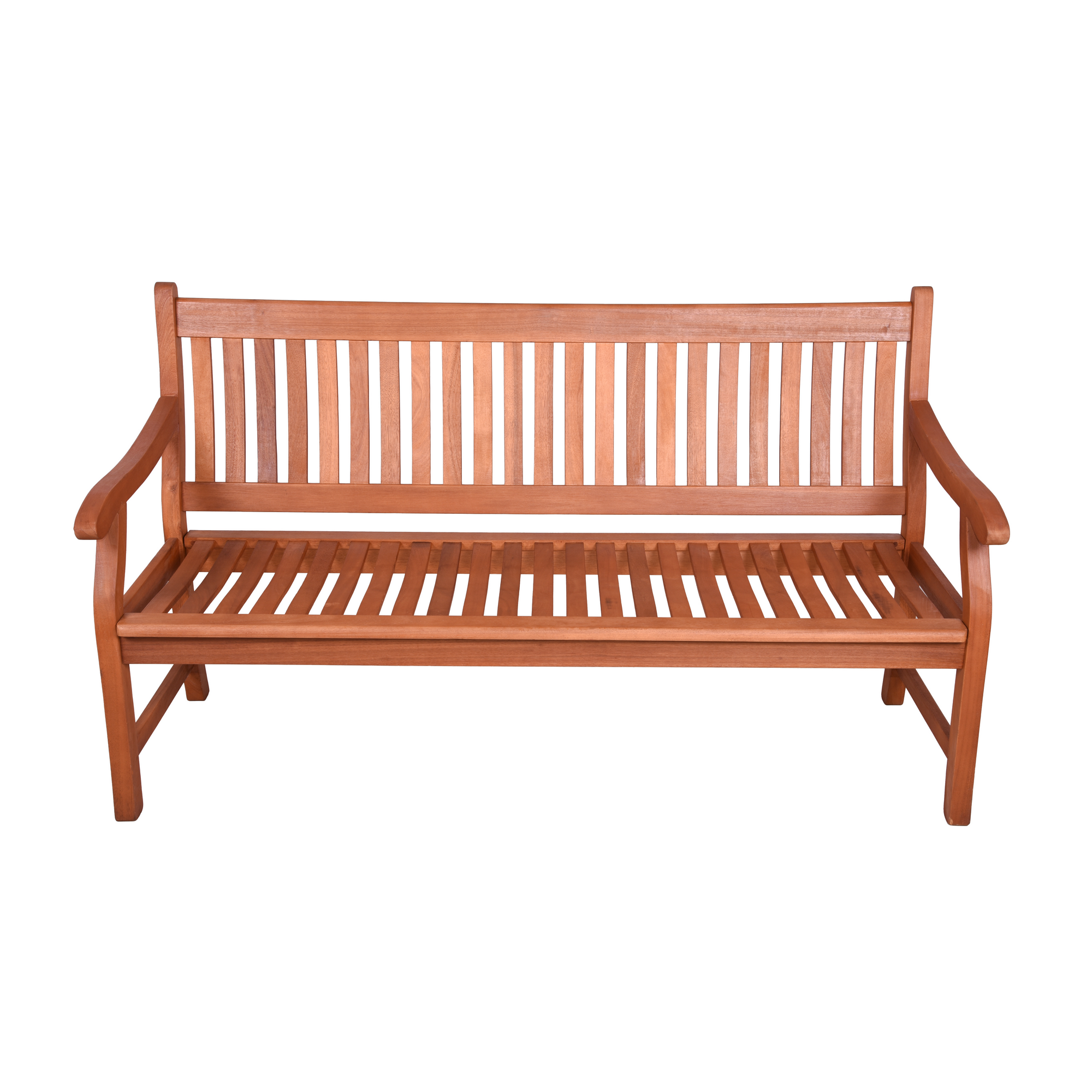 Gartenbank 'New Jersey' 3-Sitzer Eukalyptusholz braun 158 x 90 x 68 cm