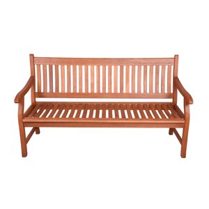 Gartenbank 'New Jersey' 3-Sitzer Eukalyptusholz braun 158 x 90 x 68 cm