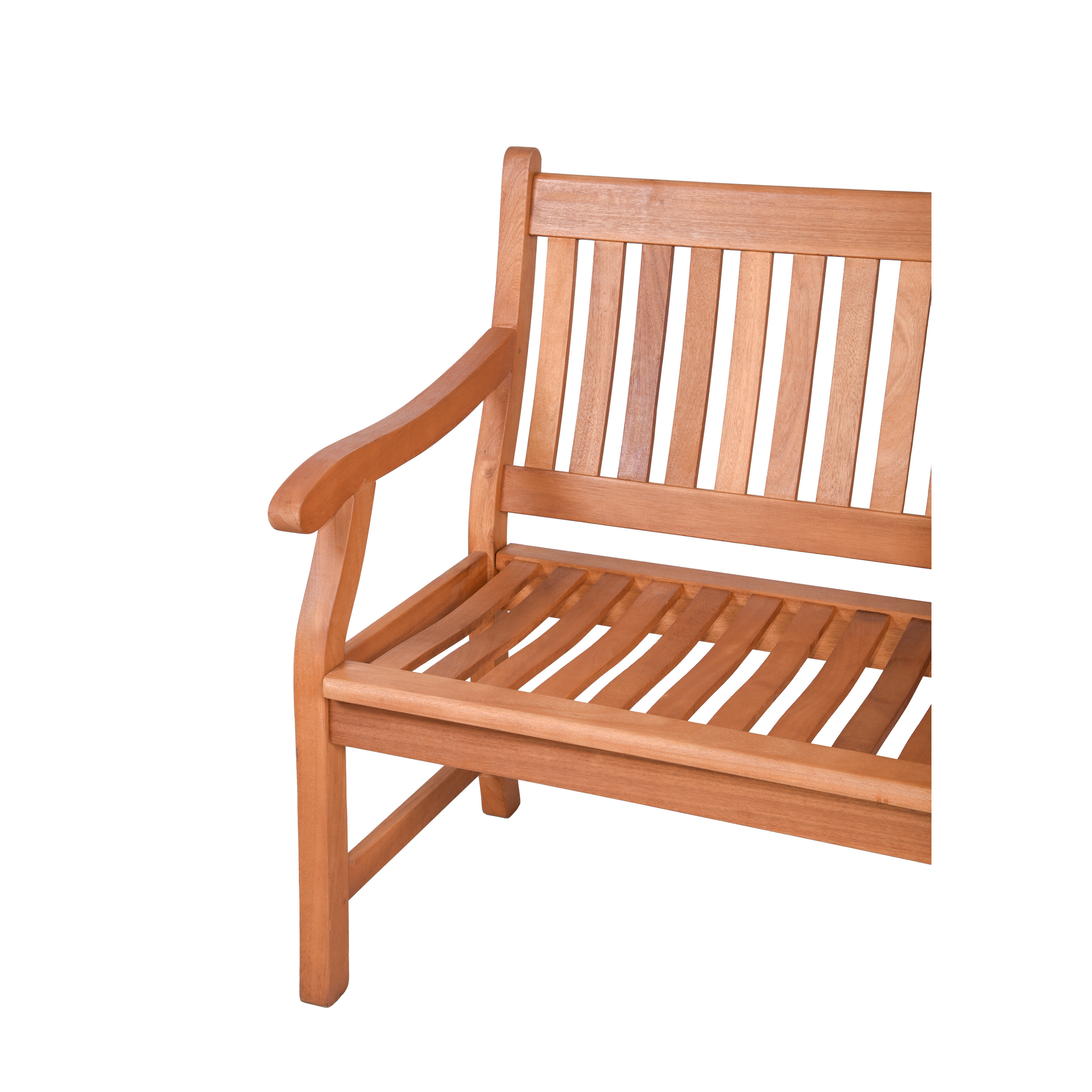 Gartenbank 'New Jersey' 3-Sitzer Eukalyptusholz braun 158 x 90 x 68 cm