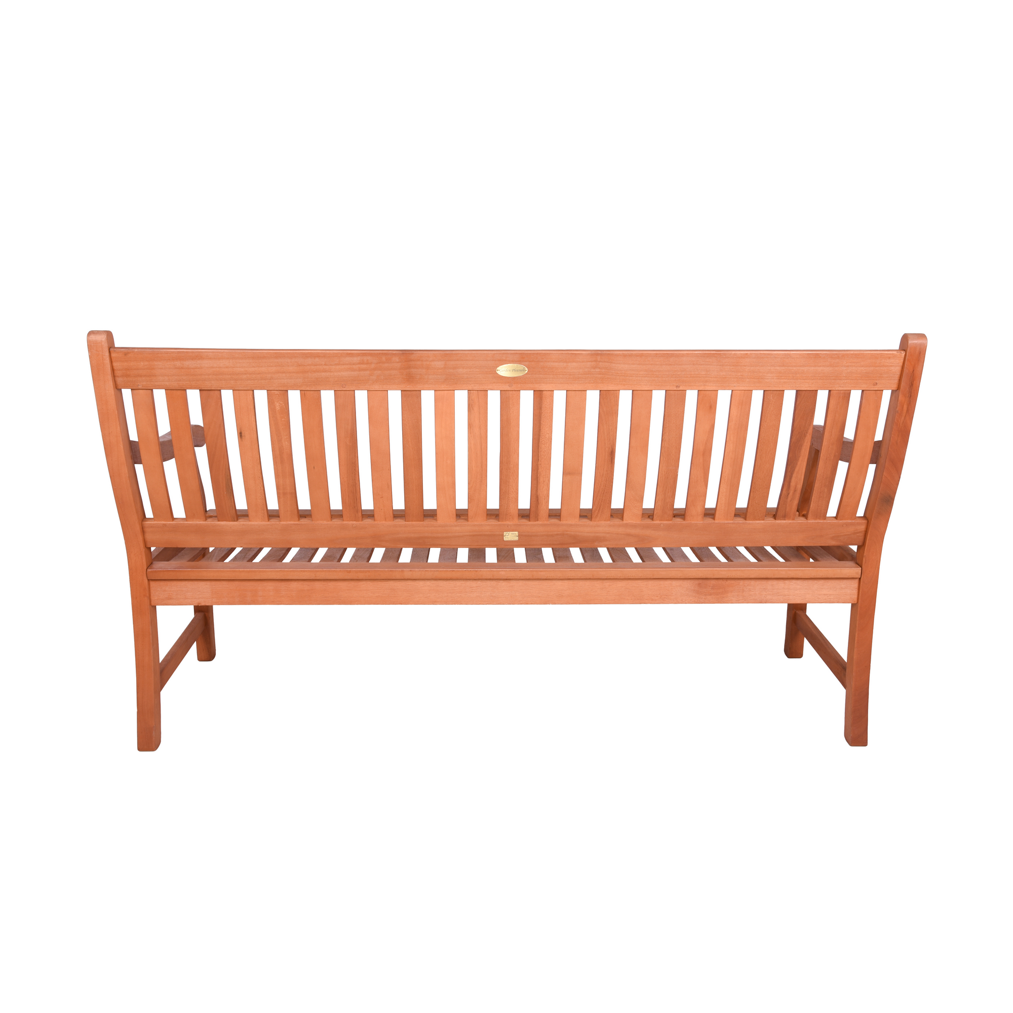 Gartenbank 'New Jersey' 3-Sitzer Eukalyptusholz braun 158 x 90 x 68 cm