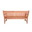 Gartenbank 'New Jersey' 3-Sitzer Eukalyptusholz braun 158 x 90 x 68 cm