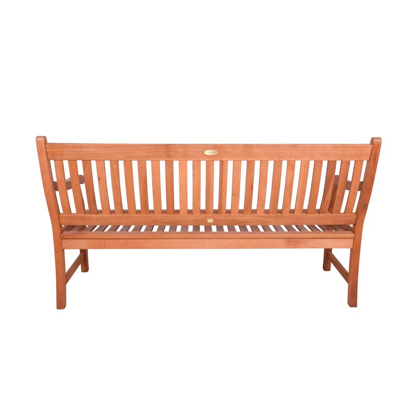 Gartenbank 'New Jersey' 3-Sitzer Eukalyptusholz braun 158 x 90 x 68 cm