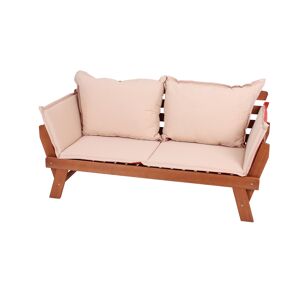 Gartenbank 'Fortuna' 2-Sitzer Eukalyptusholz braun 72 x 75 x 195 cm