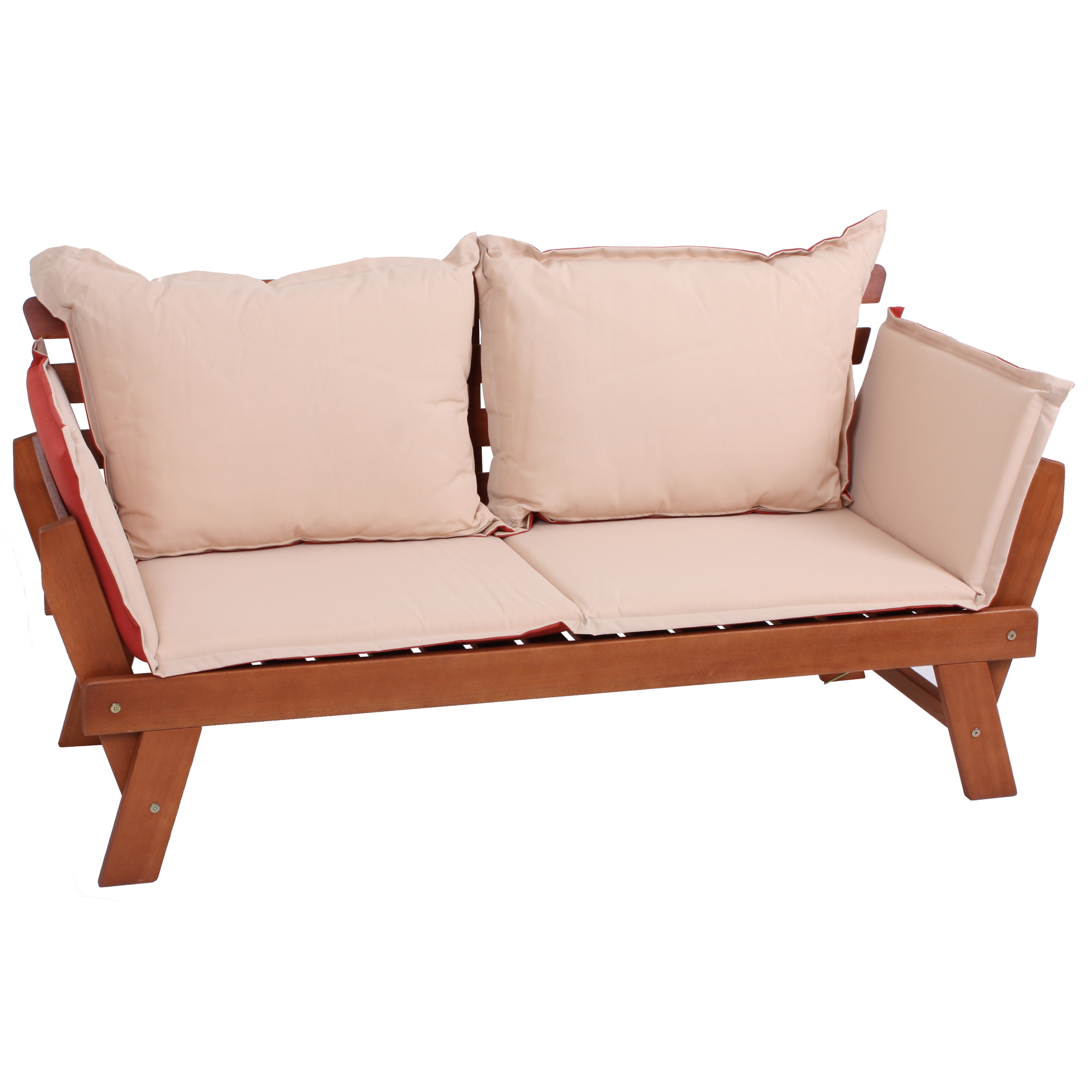 Gartenbank 'Fortuna' 2-Sitzer Eukalyptusholz braun 72 x 75 x 195 cm