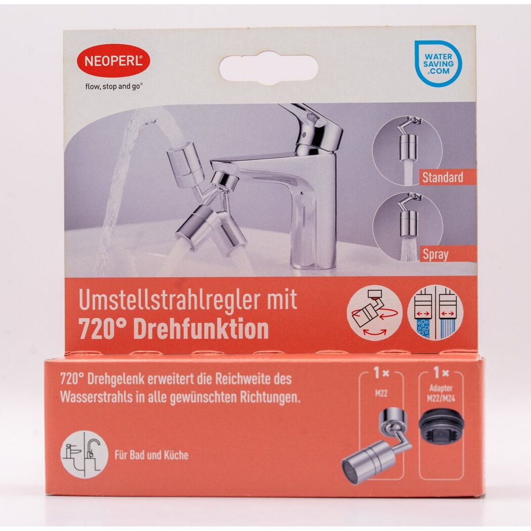Umstellstrahlregler 720° M22/M24 5,7 l/min