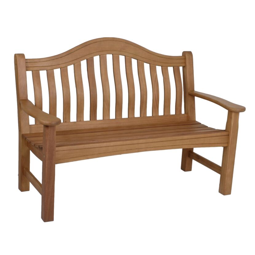 Gartenbank 'Kingston' 2-Sitzer Eukalyptusholz braun 67 x 91 x 131 cm