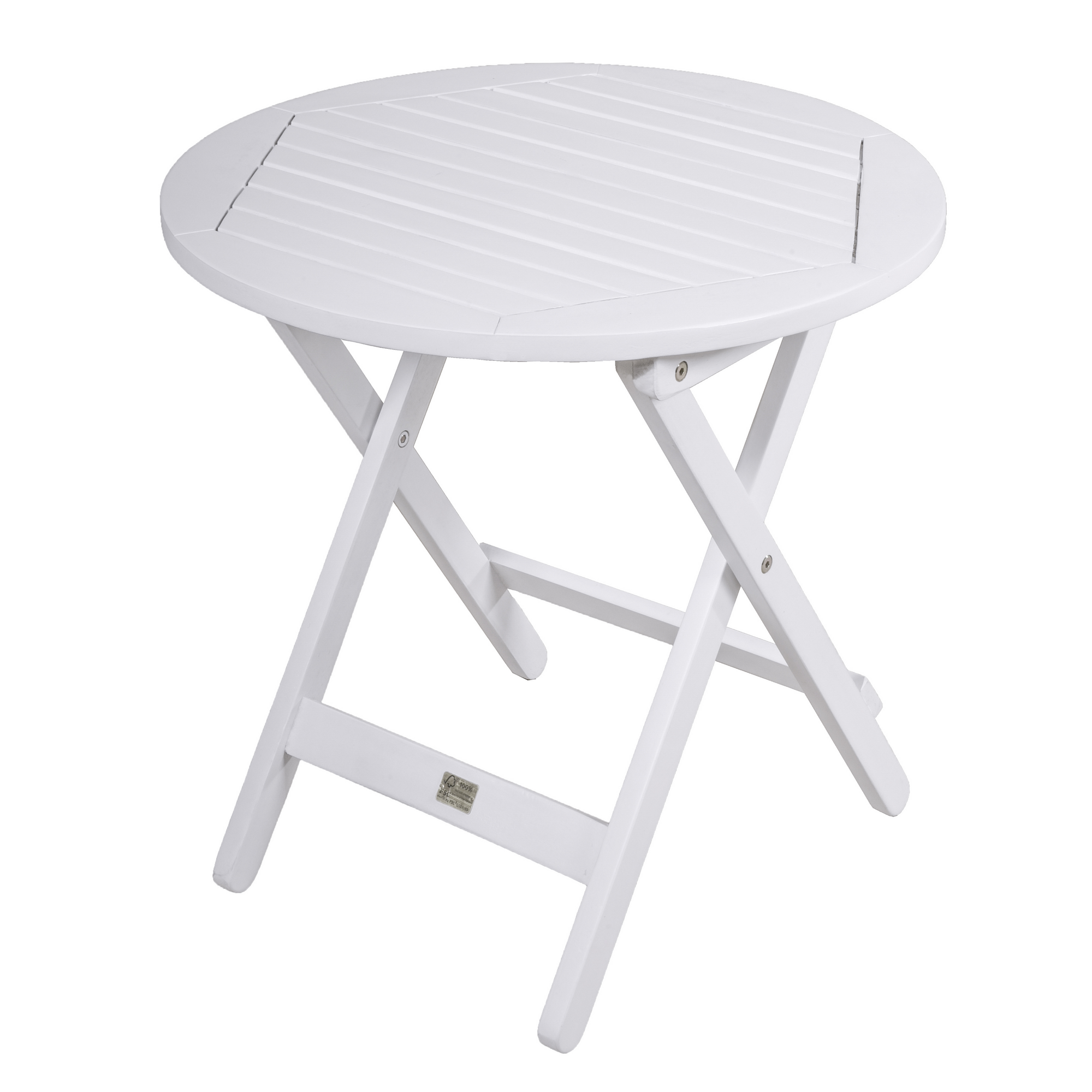 Beistelltisch 'Mesa' Eukalyptusholz Ø 50 x 50 cm