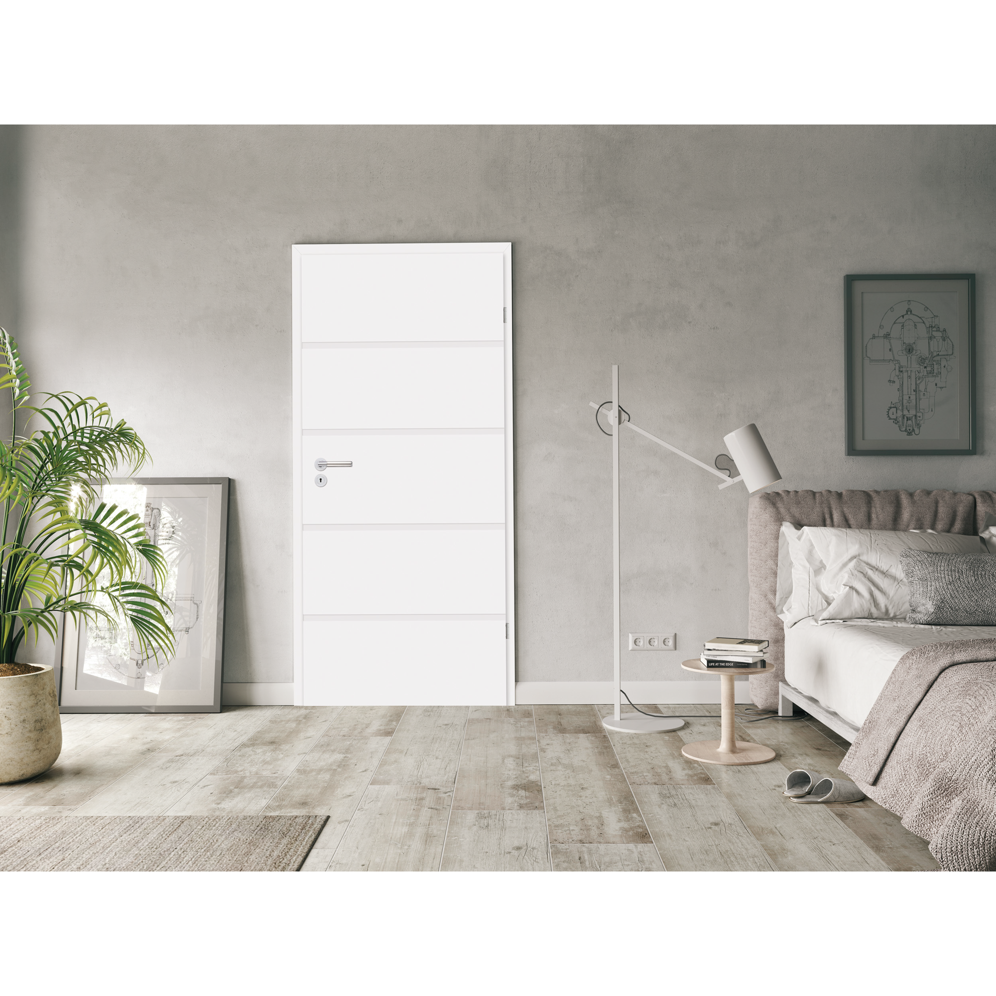 Innentür 'Seria' weiß 73,5 x 198,5 cm Rechtsanschlag
