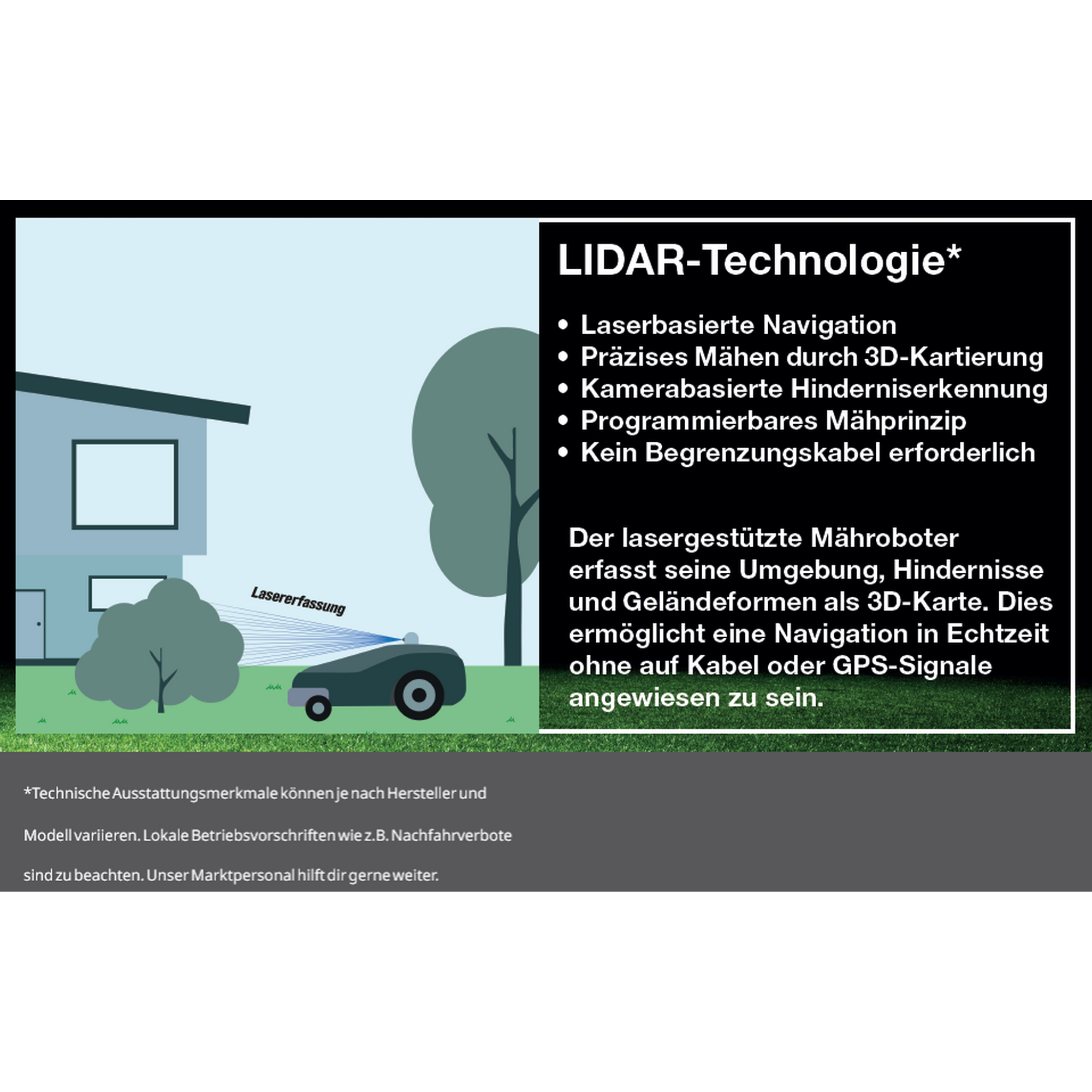 Mähroboter 'i210E LiDAR' bis 1000 m²