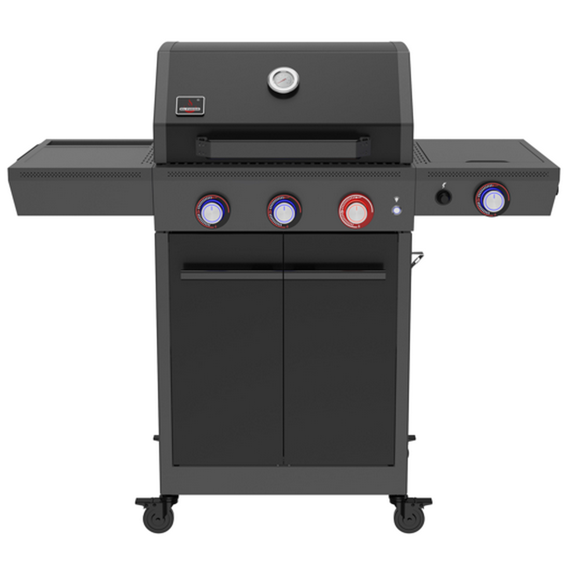 Gasgrill 'Key West' mit Turbozone anthrazit/schwarz 128 x 117 x 54 cm