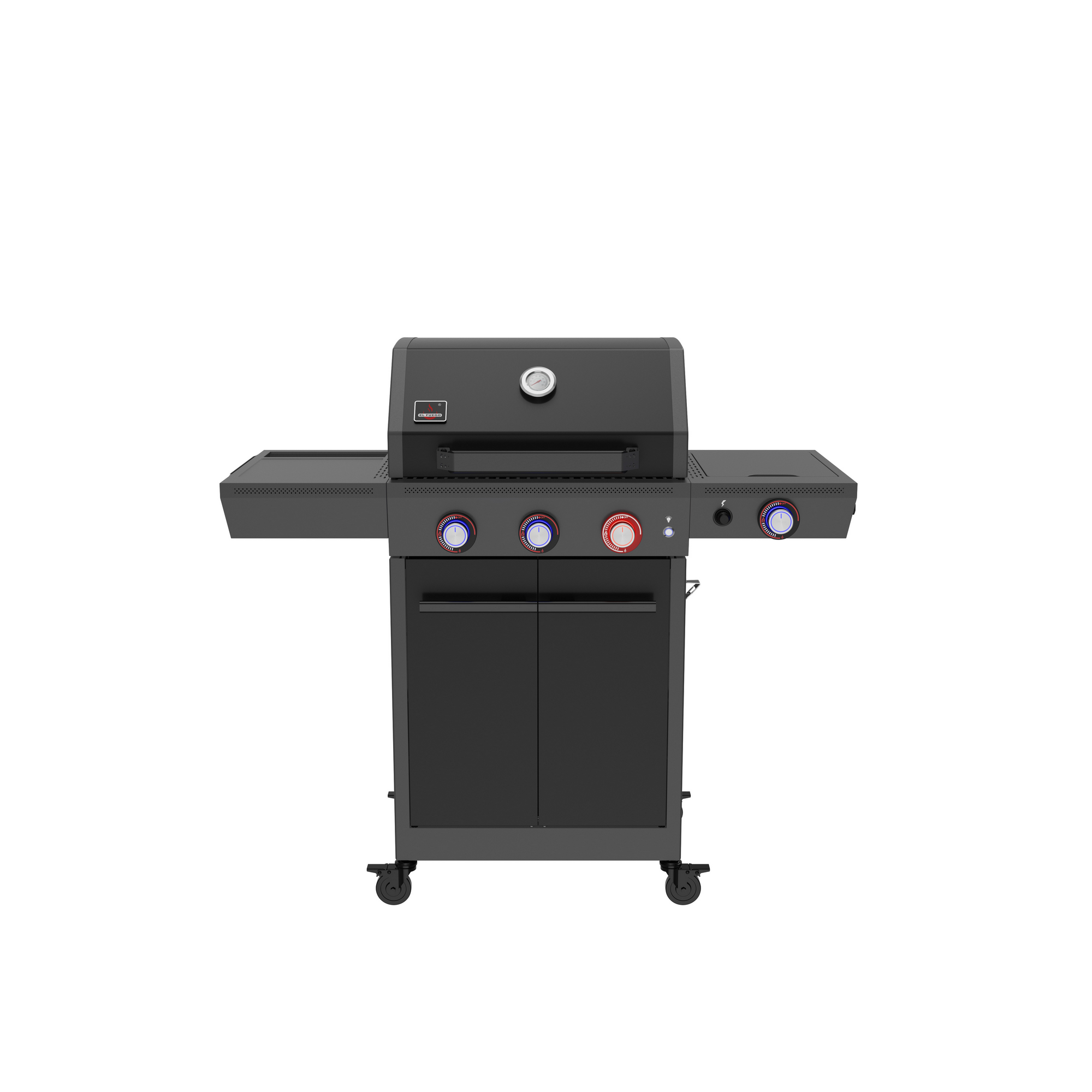 Gasgrill 'Key West' mit Turbozone anthrazit/schwarz 128 x 117 x 54 cm