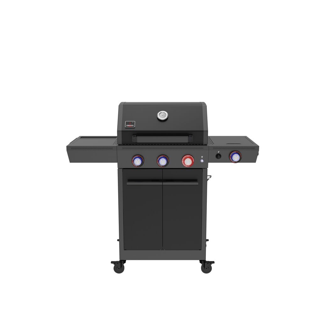Gasgrill 'Key West' mit Turbozone anthrazit/schwarz 128 x 117 x 54 cm