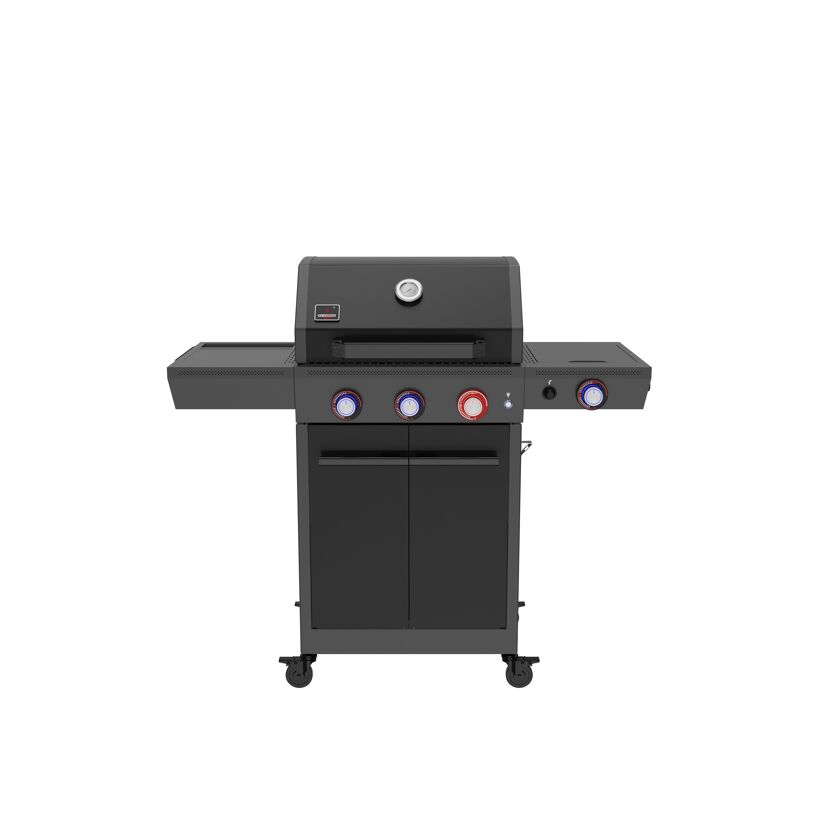 Gasgrill 'Key West' mit Turbozone anthrazit/schwarz 128 x 117 x 54 cm