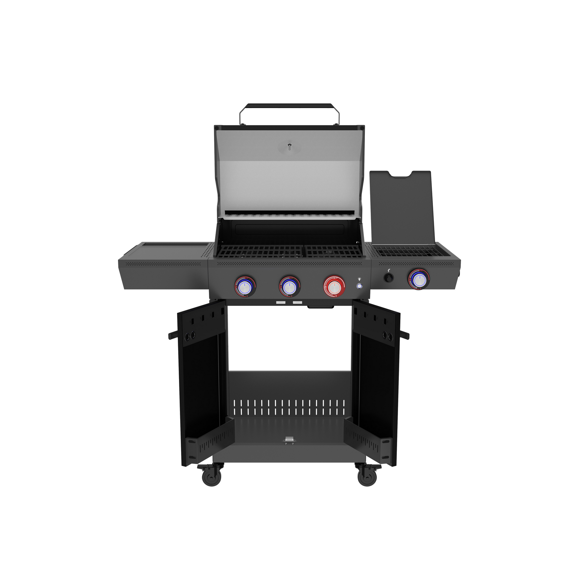 Gasgrill 'Key West' mit Turbozone anthrazit/schwarz 128 x 117 x 54 cm