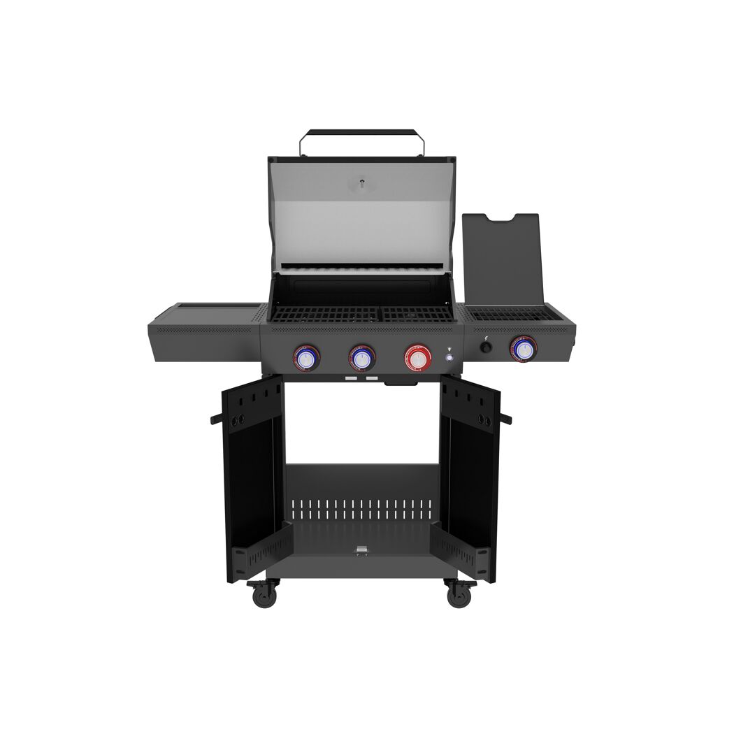 Gasgrill 'Key West' mit Turbozone anthrazit/schwarz 128 x 117 x 54 cm
