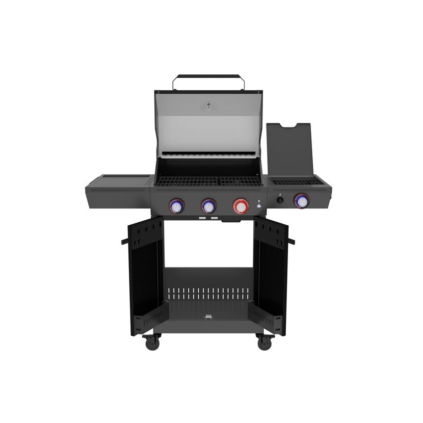 Gasgrill 'Key West' mit Turbozone anthrazit/schwarz 128 x 117 x 54 cm