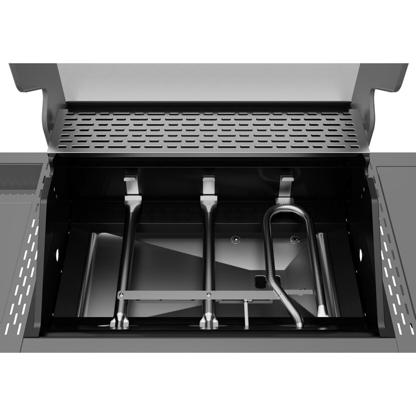 Gasgrill 'Key West' mit Turbozone anthrazit/schwarz 128 x 117 x 54 cm