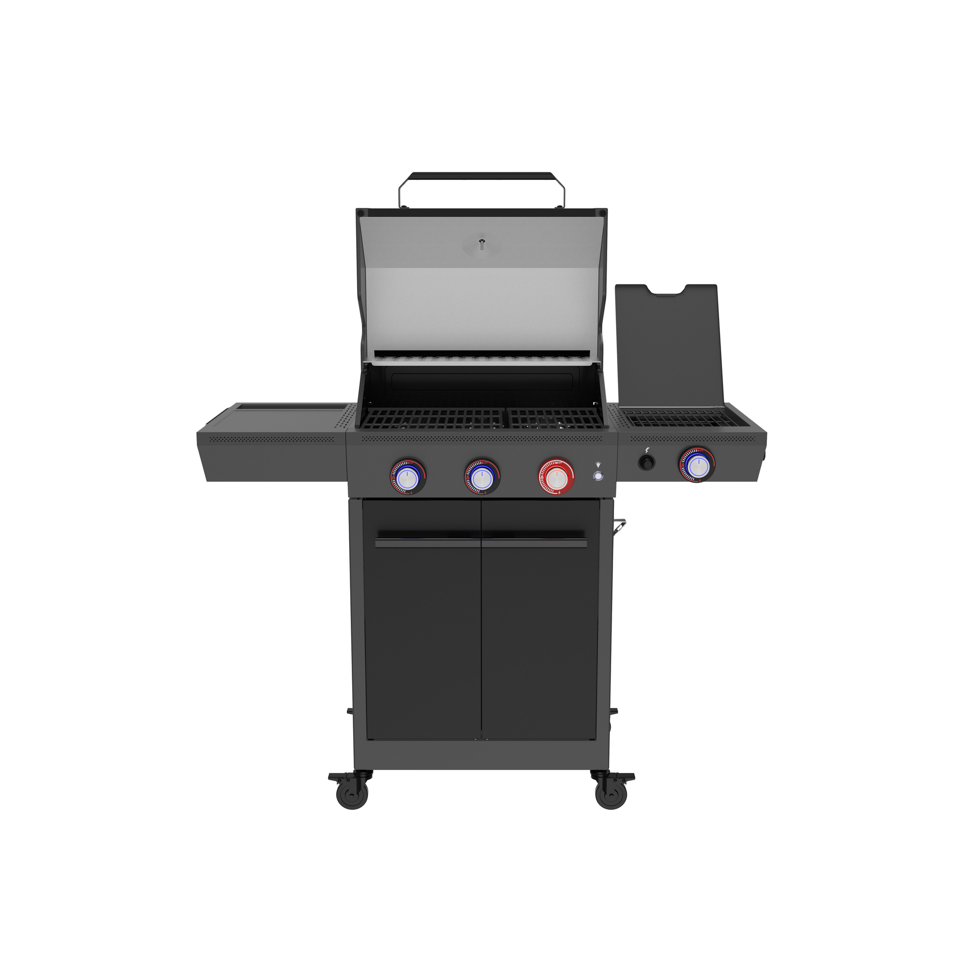 Gasgrill 'Key West' mit Turbozone anthrazit/schwarz 128 x 117 x 54 cm