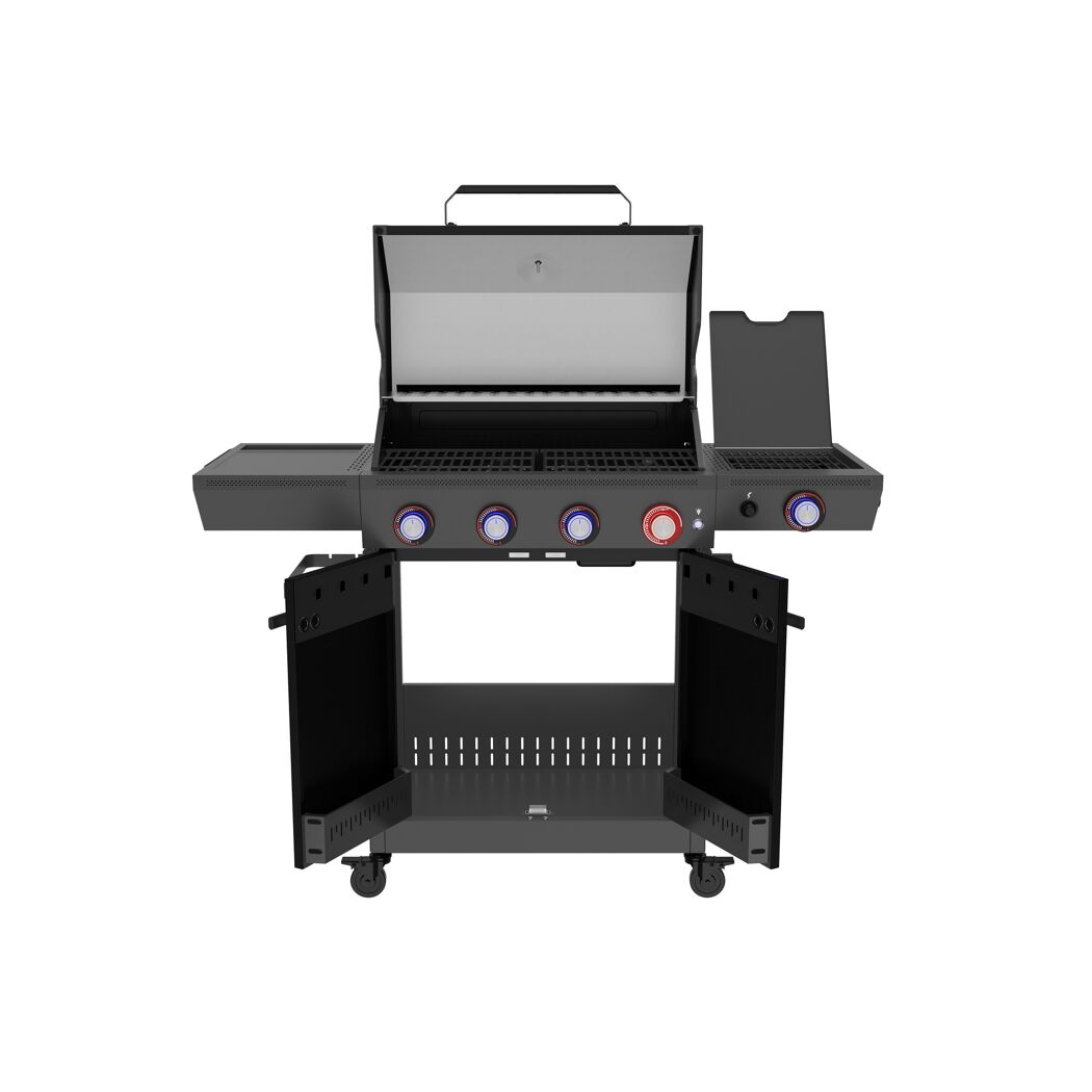 Gasgrill 'Key West' mit Turbozone anthrazit/schwarz 138 x 117 x 54 cm