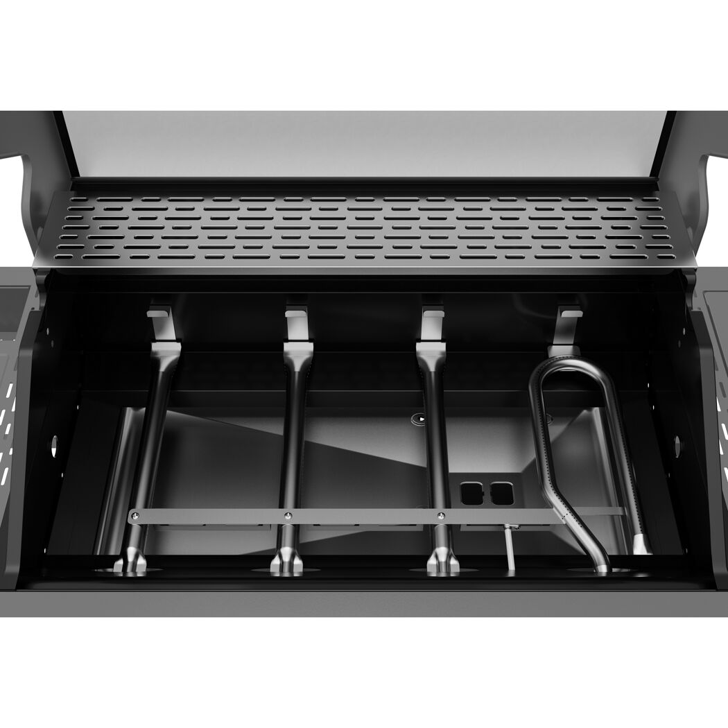 Gasgrill 'Key West' mit Turbozone anthrazit/schwarz 138 x 117 x 54 cm
