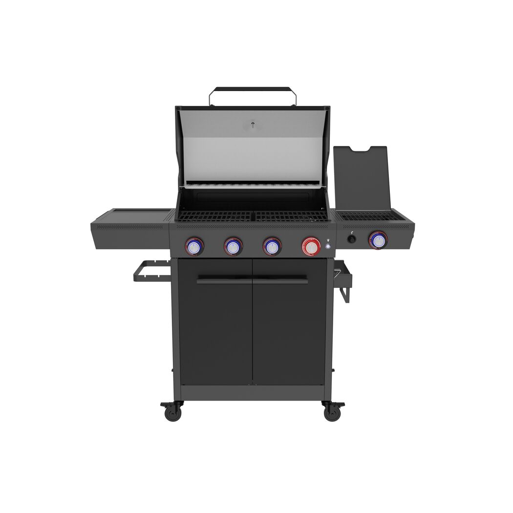 Gasgrill 'Key West' mit Turbozone anthrazit/schwarz 138 x 117 x 54 cm