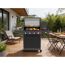 Gasgrill 'Key West' mit Turbozone anthrazit/schwarz 138 x 117 x 54 cm