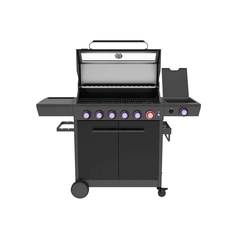 Gasgrill 'Key West' mit Turbozone anthrazit/schwarz 150 x 117 x 56 cm