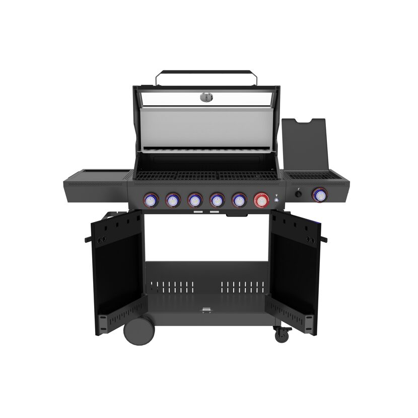 Gasgrill 'Key West' mit Turbozone anthrazit/schwarz 150 x 117 x 56 cm