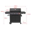 Gasgrill 'Key West' mit Turbozone anthrazit/schwarz 150 x 117 x 56 cm