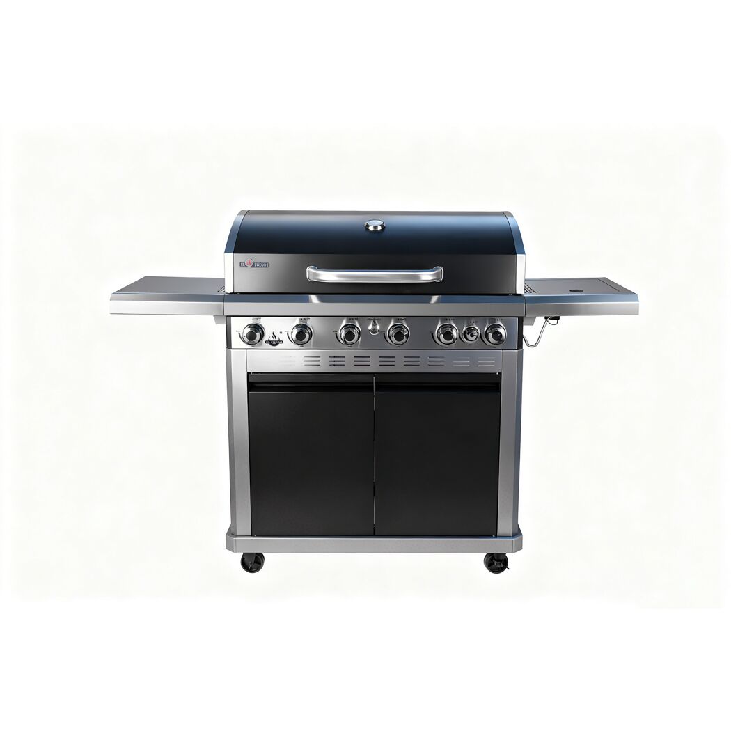 Gasgrill 'Detroit' silbern/schwarz 158,5 x 114 x 53,5 cm