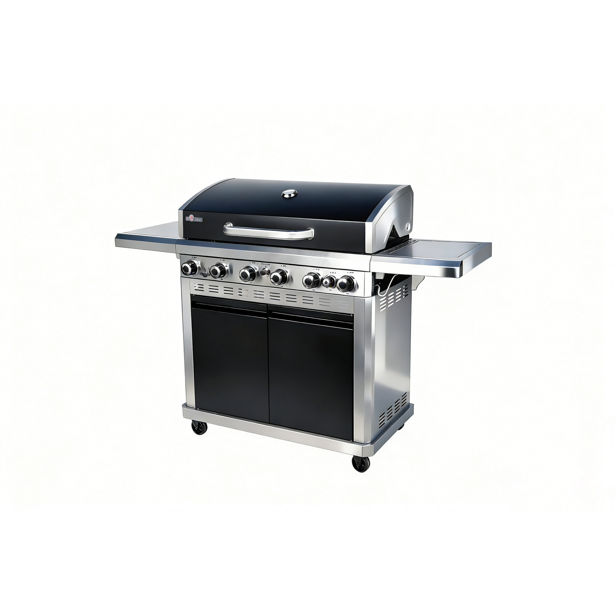 Gasgrill 'Detroit' silbern/schwarz 158,5 x 114 x 53,5 cm