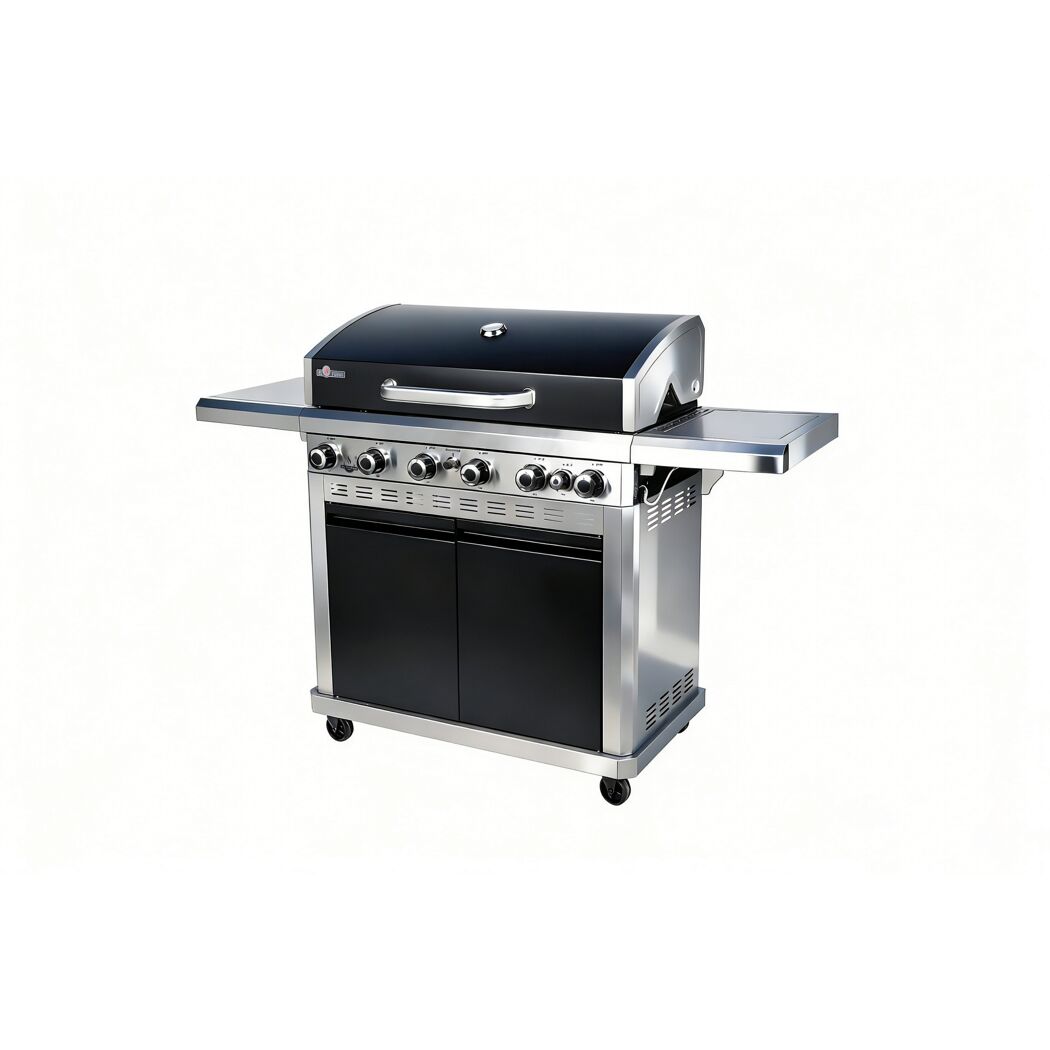 Gasgrill 'Detroit' silbern/schwarz 158,5 x 114 x 53,5 cm