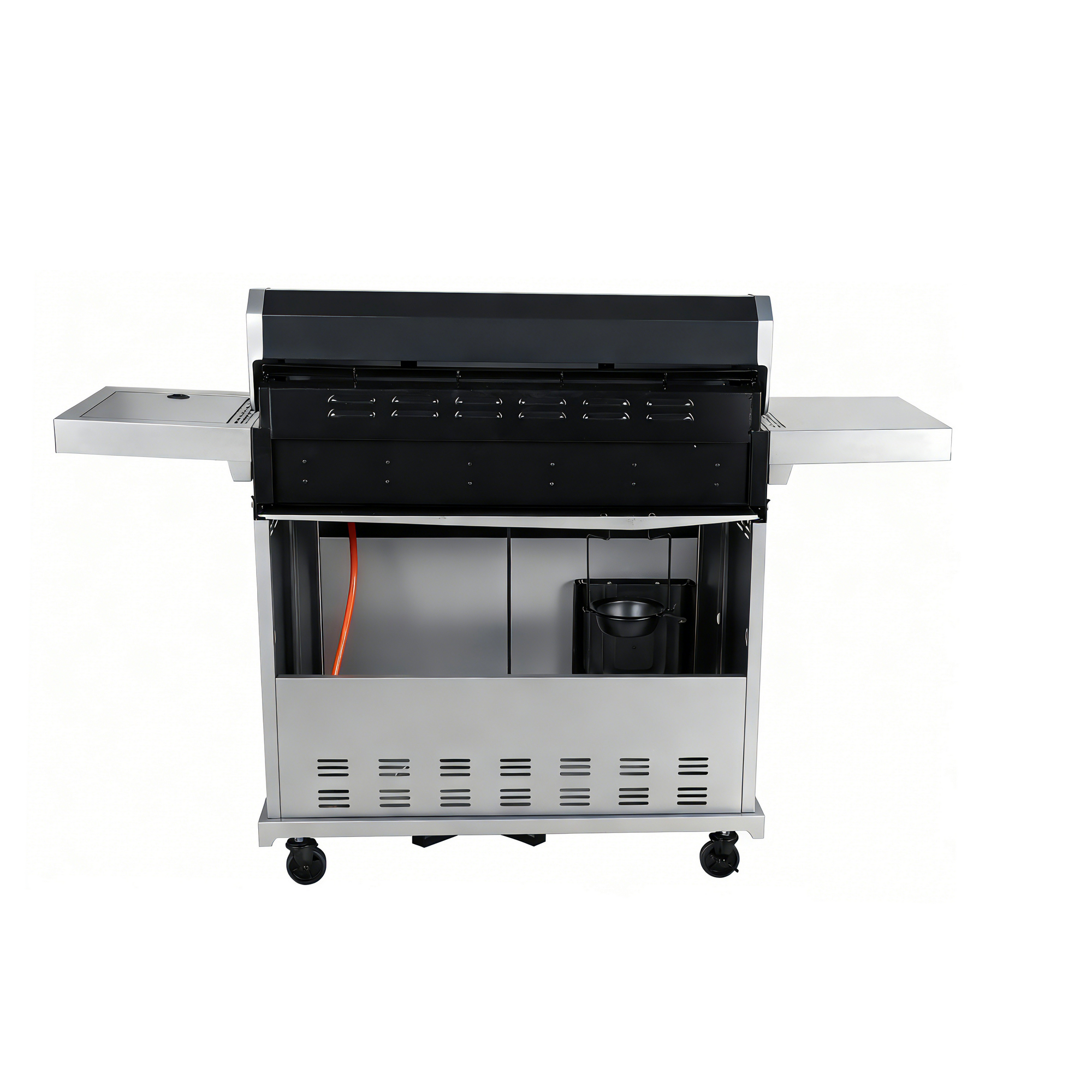 Gasgrill 'Detroit' silbern/schwarz 158,5 x 114 x 53,5 cm