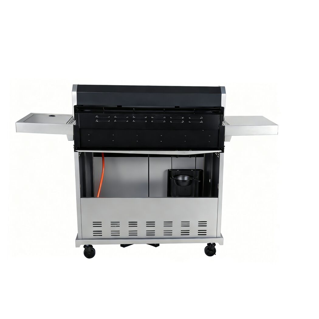 Gasgrill 'Detroit' silbern/schwarz 158,5 x 114 x 53,5 cm
