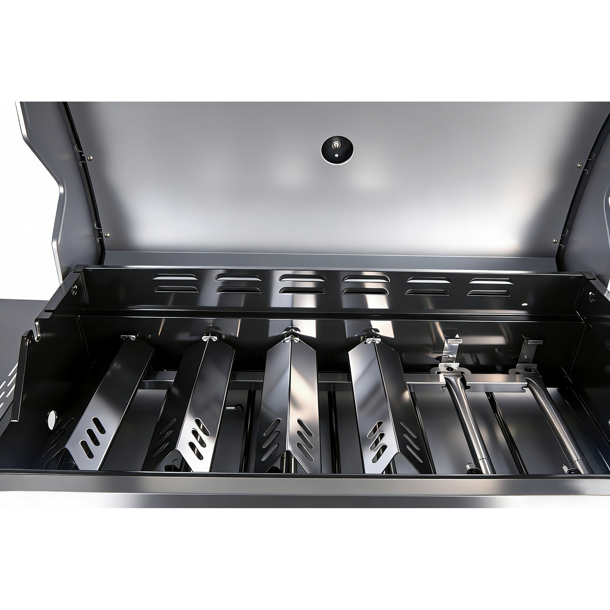 Gasgrill 'Detroit' silbern/schwarz 158,5 x 114 x 53,5 cm
