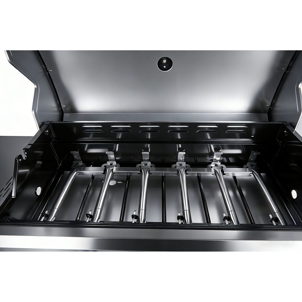 Gasgrill 'Detroit' silbern/schwarz 158,5 x 114 x 53,5 cm