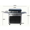 Gasgrill 'Detroit' silbern/schwarz 158,5 x 114 x 53,5 cm