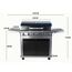 Gasgrill 'Detroit' silbern/schwarz 158,5 x 114 x 53,5 cm