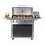Gasgrill 'Detroit' silbern/schwarz 158,5 x 114 x 53,5 cm