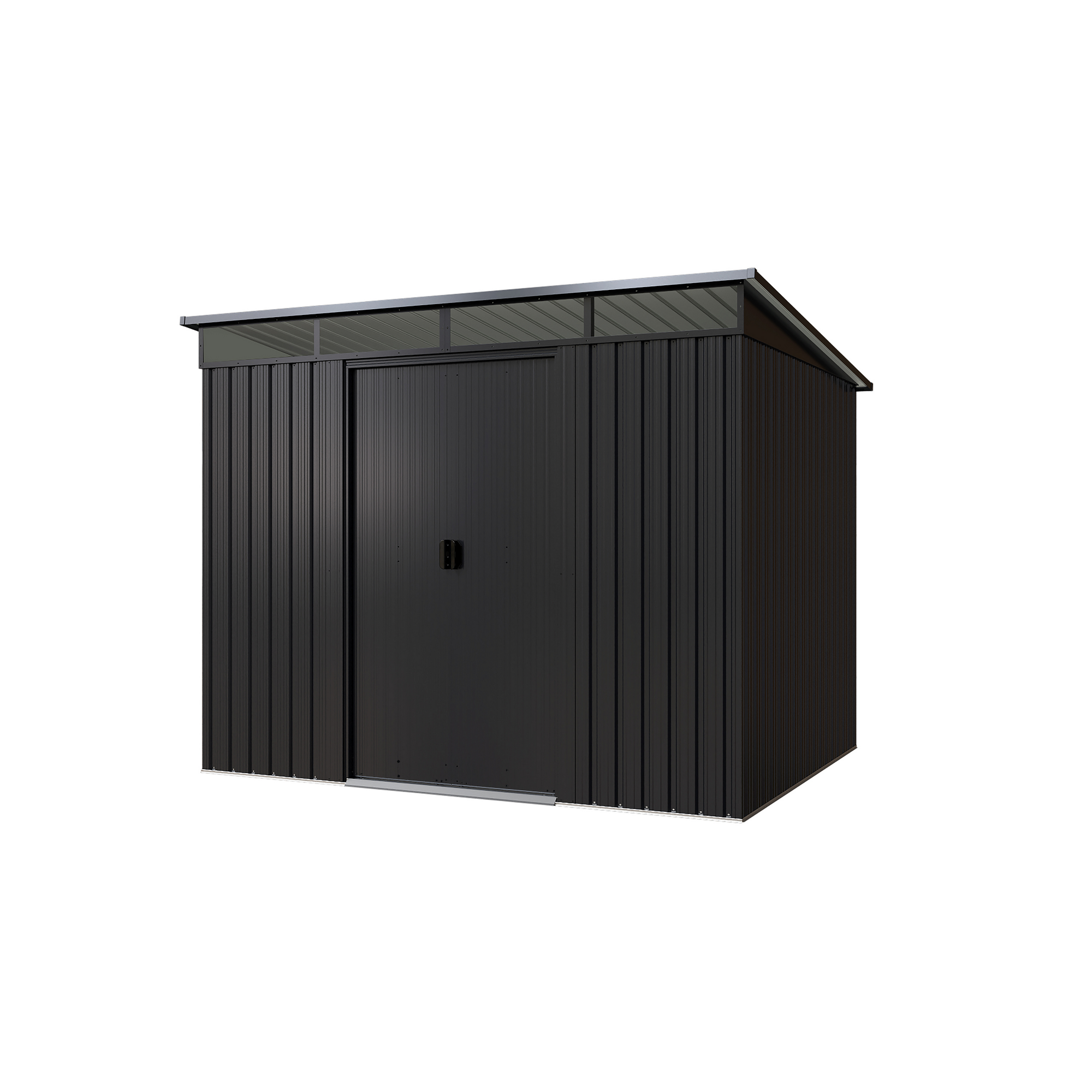Gerätehaus 'Pent Shed Skylight' Metall anthrazit 260 x 205 x 195 cm