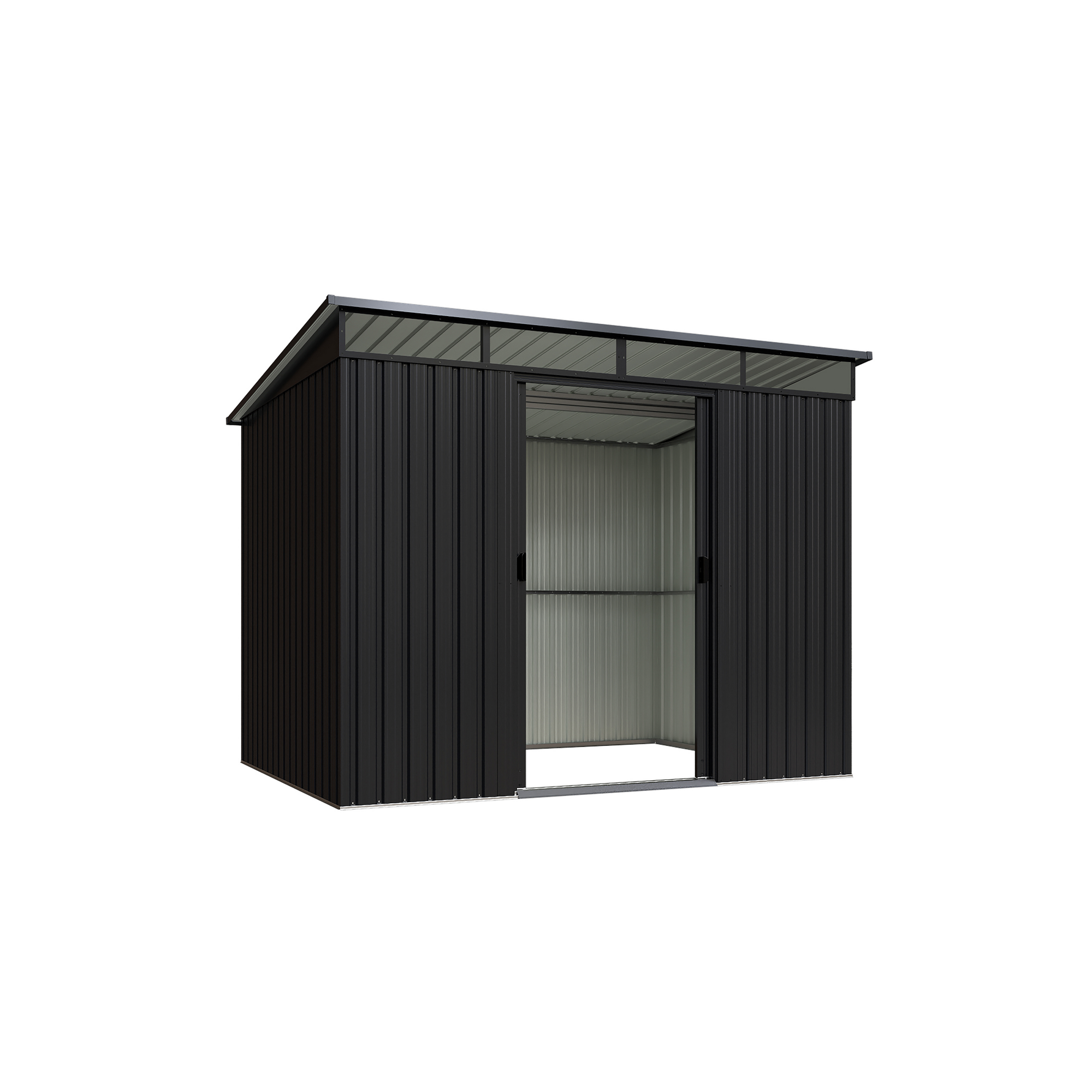 Gerätehaus 'Pent Shed Skylight' Metall anthrazit 260 x 205 x 195 cm
