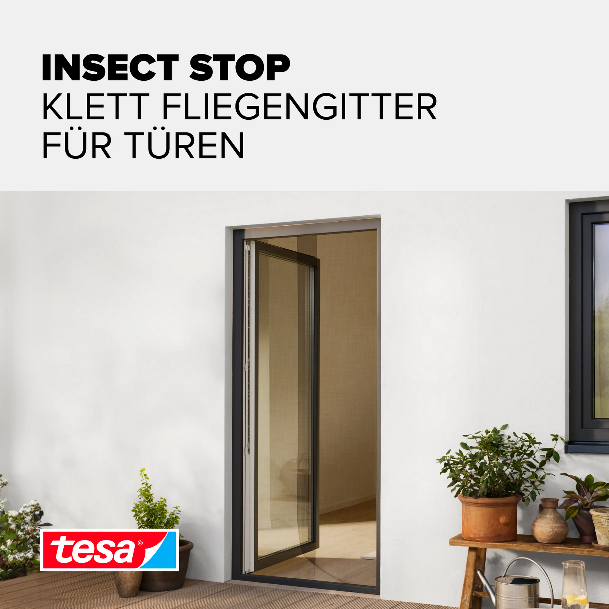 Klett Türfliegengitter 'Standard' anthrazit 2 x 65 x 220 cm