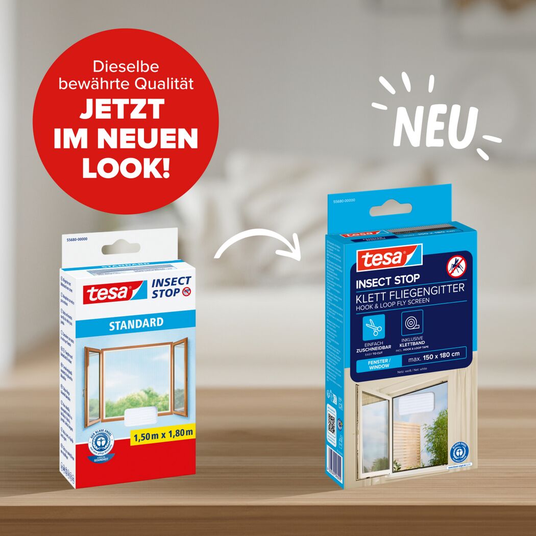 Klett Fensterfliegengitter 'Standard' weiß 150 x 180 cm