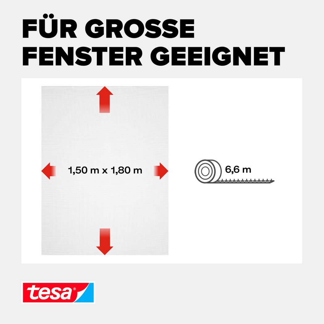 Klett Fensterfliegengitter 'Standard' weiß 150 x 180 cm