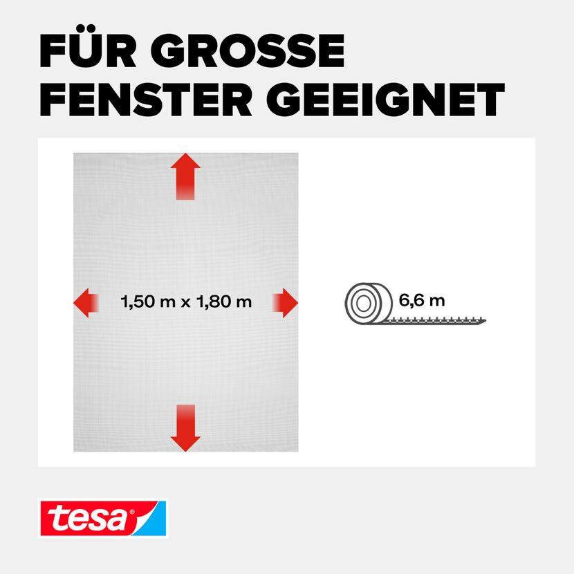 Klett Fensterfliegengitter 'Standard' anthrazit 150 x 180 cm