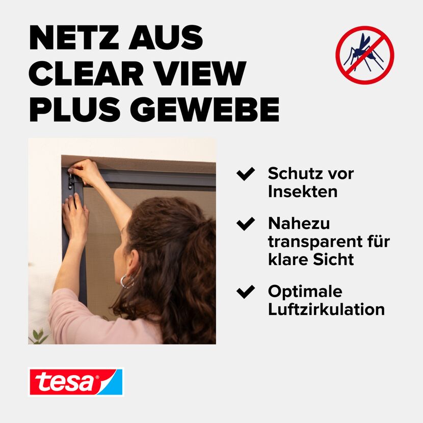 Türfliegengitter 'Comfort' Aluminium Rahmen weiß 100 x 220 cm