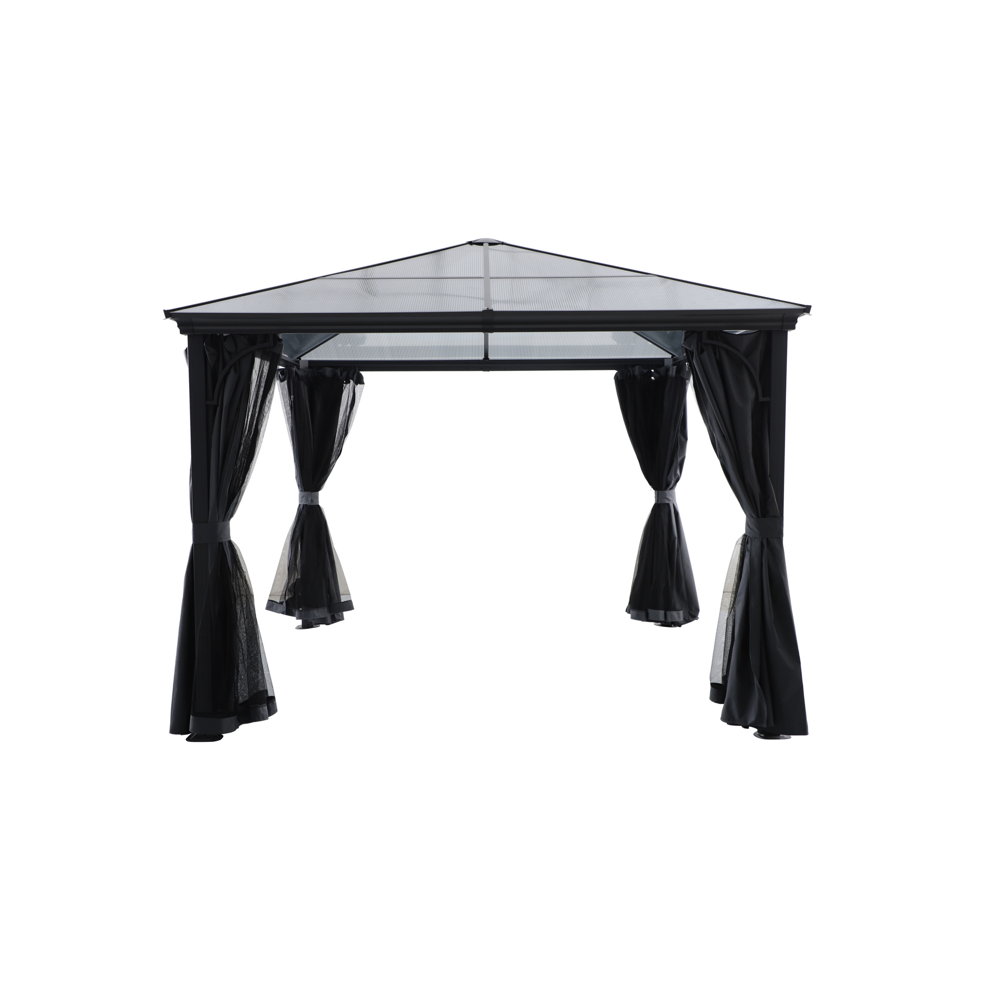 Pavillon anthrazit mit Seitenwand 265 x 192 cm