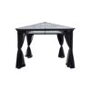 Pavillon anthrazit mit Seitenwand 265 x 192 cm